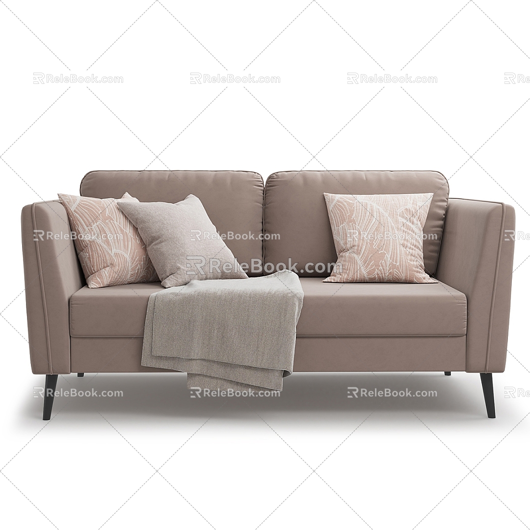 Modern double sofa 3d model