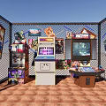 Retro Game Machine Age Arcade 3d model