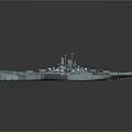 Large Military Aircraft Carrier With Flight Deck And Naval Superstructure