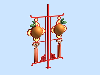 Chinese Style Street Lamp Chinese Knot Lantern Street Lamp 3d model
