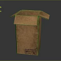 Brown Hand Made Box With Accordion Style Folded Sides And Textured Surface