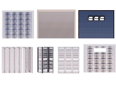 Various Window Shutter Designs With Horizontal Vertical And Louvered Panel Styles 3d model