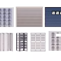 Various Window Shutter Designs With Horizontal Vertical And Louvered Panel Styles 3d model
