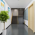 modern monitoring room 3d model