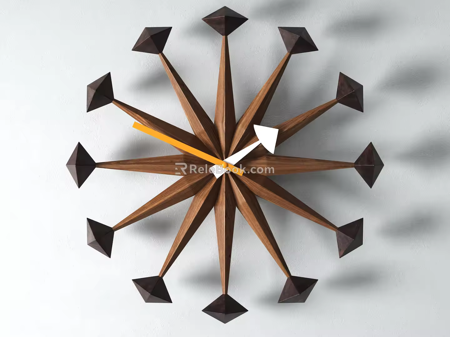 modern clock xylem clock 3d model