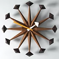 modern clock xylem clock 3d model