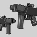 Cartoon Style Firearms Submachine Gun Cartoon Military Theme Cartoon Style Submachine Gun 3d model