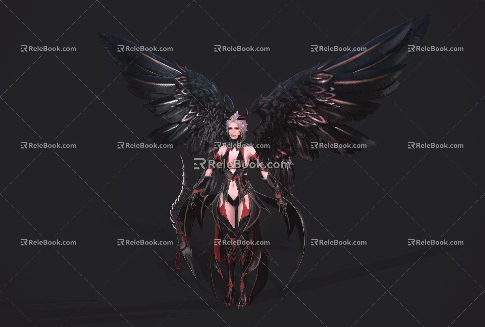 Dark Angel Woman Beauty 3d model