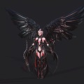 Dark Angel Woman Beauty 3d model