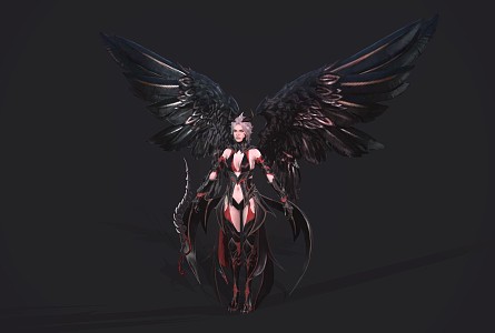 Dark Angel Woman Beauty 3d model