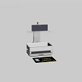 Automated Service Device With Display Screen Red Indicator Light Tray And Instruction Card