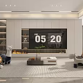 Modern Living Dining Room Interior Design With TV Wall Fireplace Cozy Seats And Toys
