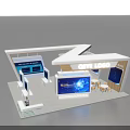 Modern Exhibition Booth Design Featuring QEYE LOGO With Large Digital Screen And Display Panels