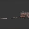 Industrial Scene Components With Metal Strips Brick Structure And Toolbox Parts
