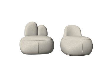 Modern single sofa 3d model