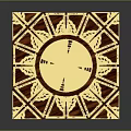 Decorative Gold Red Cube With Intricate Patterns And Symbols For Home Decor