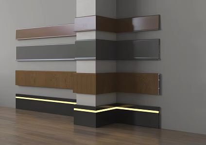 Skirting metal skirting 3d model