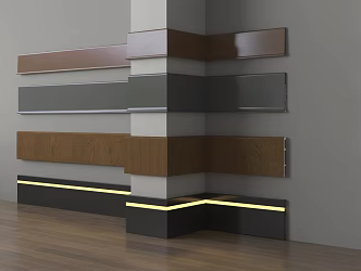 Skirting metal skirting 3d model