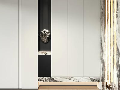 Modern Entrance Shoe Cabinet 3d model
