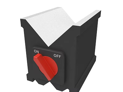 Industrial Black Equipment With Red ON OFF Knob And Switch Control Device 3d model