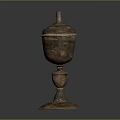 Ancient Bronze Sculptural Carving With Pedestal Base Layered Design And Rustic Texture