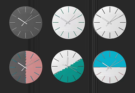 Round wall clock 3d model