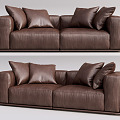 Leather double sofa Modern double sofa 3d model