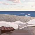 Stunning Modern Seaside Architecture With White Curved Design And Ocean View