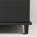 Black Textured Storage Cabinet With Double Doors Gold Handles And Black Legs
