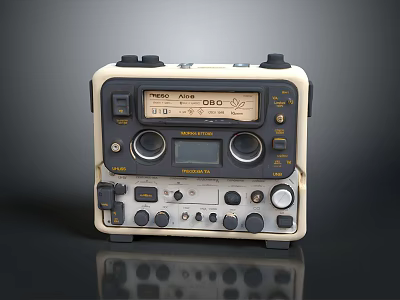 Vintage Philips Radio With FM AM Function Knobs And Display Panel 3d model