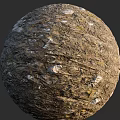 Spherical Construction Component With Rough Surface Texture And Mixed Rock Soil Materials