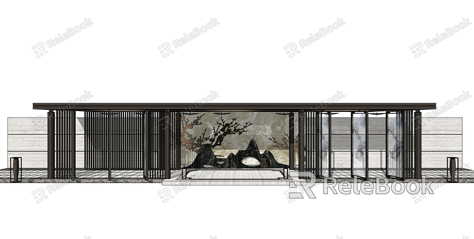 New Chinese Style Pavilion model