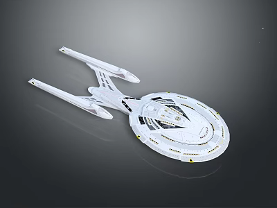 Futuristic White Spaceship Model With Sleek Aerodynamic Structure And Long Wings 3d model