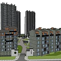 Residential Community Featuring High Rise And Low Rise Buildings Green Space And Entrance