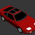 Red Sports Car With Sleek Aerodynamic Body And Modern Exterior Design