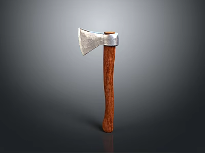Classic Axe Weapon Design With Metal Head And Polished Wooden Handle 3d model Classic Axe Weapon Design With Metal Head And Polished Wooden Handle 3d model