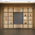 Modern Poliform bookcase 3d model