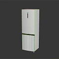 Sleek Modern Double Door Refrigerator Freezer With Stainless Steel Silver Finish Design