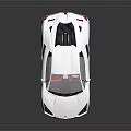Sleek Silver Luxury Sports Car with Aerodynamic Design Sharp Lines Red Interior Open Top