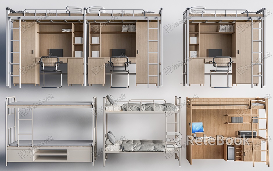 Dormitory high and low beds Dormitory bunk model