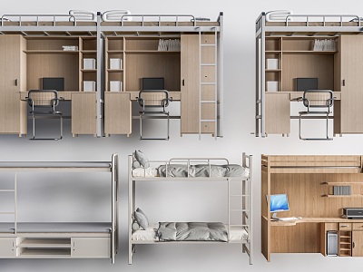 Dormitory high and low beds Dormitory bunk model