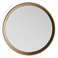 Round Wooden Frame Mirror For Modern Home Decor And Interior Design