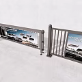 Automatic Advertising Gate With Car Billboard Display In Entry Area