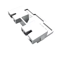 Silver Industrial Metal Component With Multiple Holes And Mechanical Structure