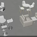 Modern White Exhibition Tables and Chairs With Round Tables Bar Stools And Matching Sets