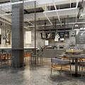 Modern Bubble Tea Shop Open Layout Interior With Bar Counter Seating And Menu Board