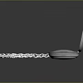 Classic Silver Open Pocket Watch With Roman Numeral Dial Metal Link Chain And Reflection