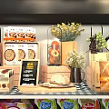 Organized Refrigerator Storage With Fresh Fruits Grains Bread And V8 Juice