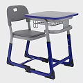 Durable Adjustable Student Desk And Chair Set With Space Saving Storage Basket For School Classroom