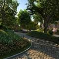 Modern Park Park Landscape 3d model